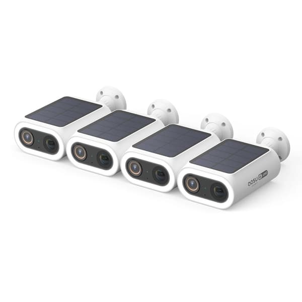 AOSU Solkamera, 8MP 4K Video Kvalitet, Smart Detektionsteknologi,4mm, 4stk, EU stik