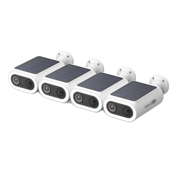 AOSU Solkamera, 8MP 4K Video Kvalitet, Smart Detektionsteknologi,4mm, 4stk, EU stik