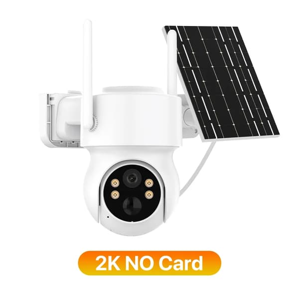 Utomhus Solar 4K IP-kamera, Dubbelobjektivdesign, Färg-nattseende,2K Ingen kort