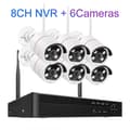 Miniatyrbillede 2 af 2: 8CH NVR Sikkerhedssystem, 5MP HD Opløsning, To-Vejs Lyd,8CH NVR og 6 kameraer, 3T Indbygget HDD