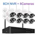 Miniatyrbillede 2 af 2: 8CH NVR Sikkerhedssystem, 5MP HD Opløsning, To-Vejs Lyd,1T Indbygget HDD, 8CH NVR og 8 kameraer