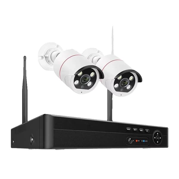 8CH NVR Sikkerhedssystem, 5MP HD Opløsning, To-Vejs Lyd,3T Indbygget HDD, 8CH NVR og 2 kameraer