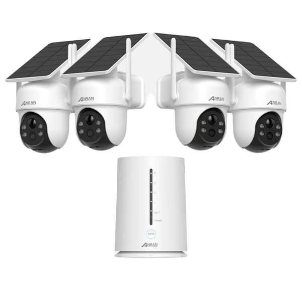 2K Wifi-valvontakamerapaketti, 4-osainen sarja, värillinen yökuvaus,4 kameraa 4CH NVR