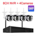 Miniatyrbillede 2 af 2: WiFi IP Kamera System, 8CH NVR, 5MP Opløsning, To Vejs Lyd,1T, 8CH og 4 stk 5MP kamera