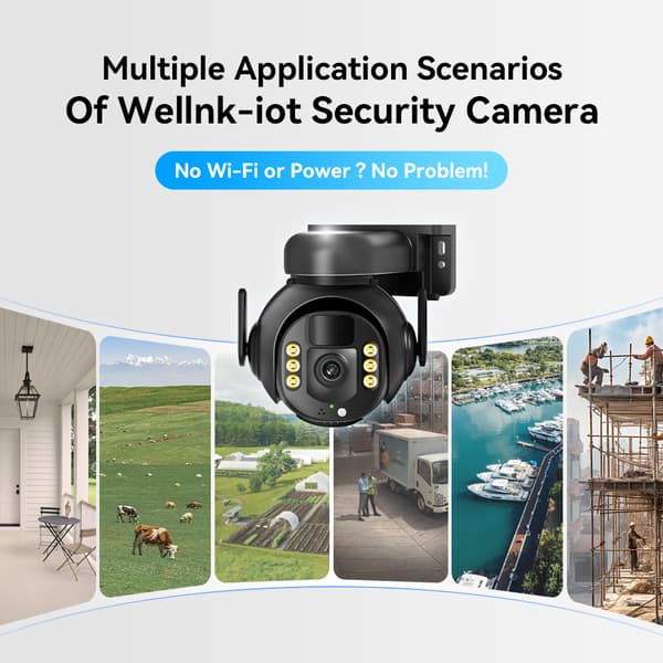 Neye 8MP Solkamera för utomhusbruk, 10x digital zoom, vattentät/väderbeständig,EU-plugg, 8MP 64G Kort