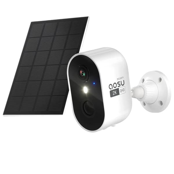 Solarlampe Sikkerhedskamera, 3MP Høj Opløsning, To-Vejs Lyd,1 stk, 4mm, EU stik
