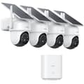 Miniatyrbillede 1 af 2: AOSU Solar WiFi Sikkerhedskamera, 3MP Opløsning, 360° Pan & Tilt,1 sæt 4 stk, EU-stik