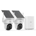 Miniatyrbillede 2 af 2: AOSU Solar WiFi Sikkerhedskamera, 3MP Opløsning, 360° Pan & Tilt,2 stk, EU-stik