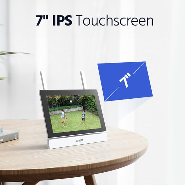 CCTV-system, 5MP HD-opløsning, Wi-Fi-forbindelse, 4-kanals indgang