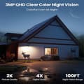 Miniatyrbillede 4 af 4: Udendørs trådløst solardrevet sikkerhedskamera, 2K HD opløsning, nattevision op til 10 meter, bevægelsesdetektion.