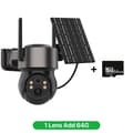 Miniatyrbillede 2 af 2: Trådløs Solkamera, Dobbelt Linse Funktionalitet, 4MP Høj Opløsning,1 Linse Tilføj 64G