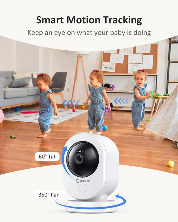 4K UHD Indendørs Sikkerhedskamera, Højopløselig 8MP, Dual-Band WiFi Forbindelse, 8x Digital Zoom