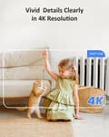 Miniatyrbillede 2 af 4: 4K UHD Indendørs Sikkerhedskamera, Højopløselig 8MP, Dual-Band WiFi Forbindelse, 8x Digital Zoom