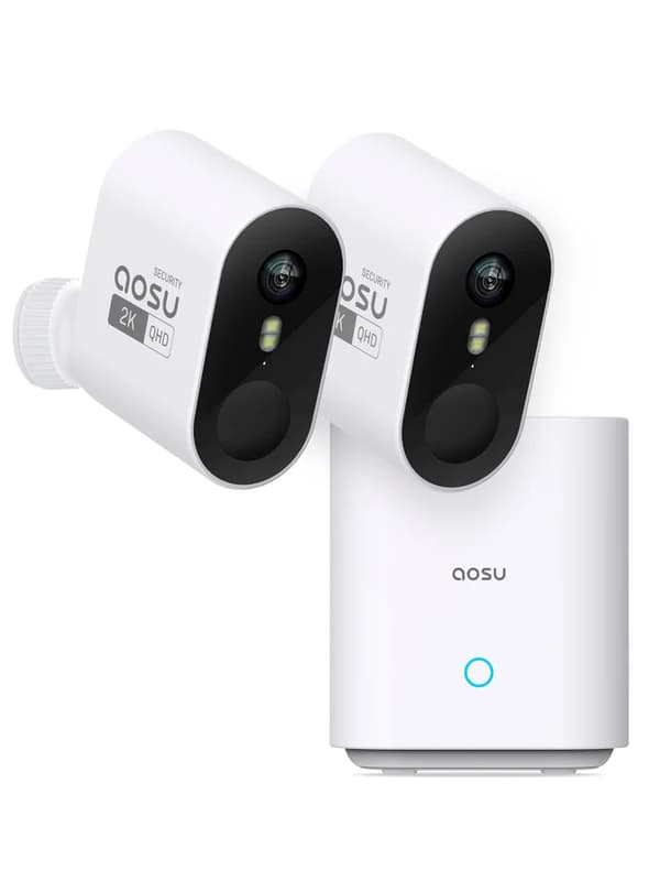 AOSU Solar Trådløst Bullet Kamera System,HVID