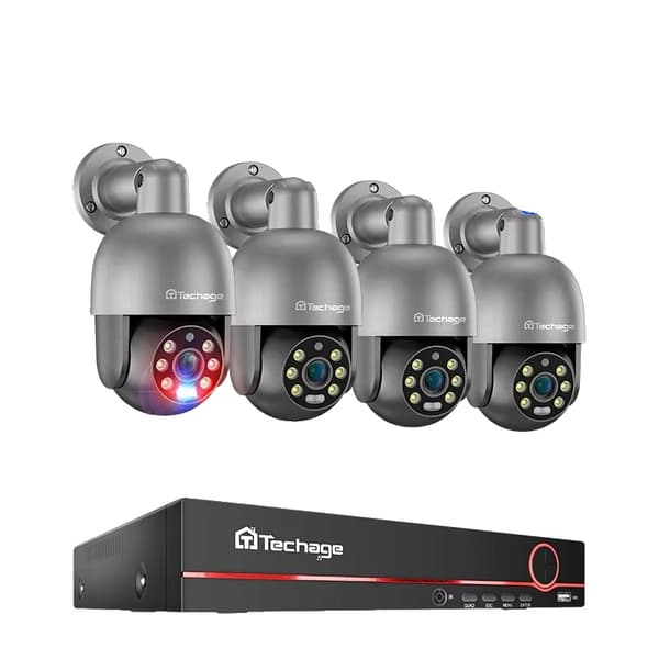 IP Sikkerhedskamera System, 8CH NVR, 2 eller 4 Kameraer, HD 5MP eller 8MP,8CH NVR 4 stk. Kamera 8MP, 3T Indbygget HDD