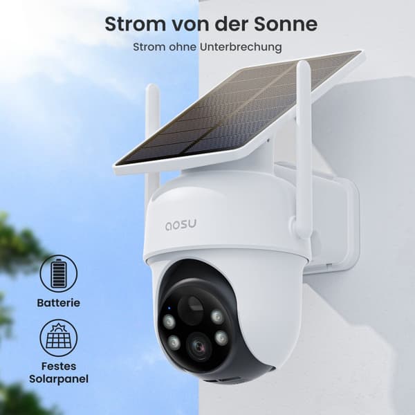 Aurinkokäyttöinen Akunvalvontakamerajärjestelmä, 3MP Resoluutio, 360° PTZ Peitto, Ei Kuukausimaksuja