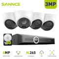 Miniatyrbillede 2 af 2: SANNCE Overvågningskamera System, 3MP Opløsning, Nattesyn op til 100ft,1TB