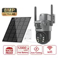 Miniatyrbillede 2 af 2: 8MP Solar PTZ Kamera, Nattesyn op til 30m, 365 dages batterilevetid,Som vist