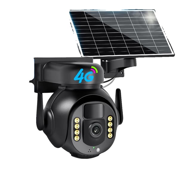 Udendørs PTZ-kamera, 8MP HD, 10X digital zoom, 64G lagerplads,8MP 64G kort, EU stik