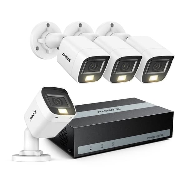 Videoovervågningssystem, 5MP opløsning, 4 kameraer, smart bevægelsesdetektion,4STK, 4T