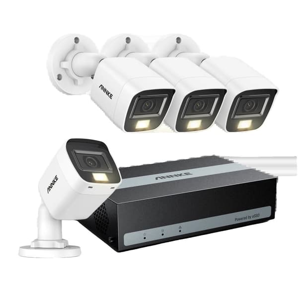 Videoovervågningssystem, 5MP opløsning, 4 kameraer, smart bevægelsesdetektion,4STK, 4T