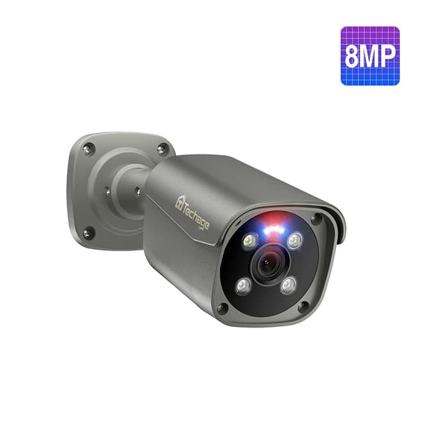 4K 8MP/5MP Utomhusövervakningskamera, AI-rörelsedetektering, Tvåvägsljud,3.6mm, 1st 4K 8MP Kamera