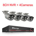 Miniatyrbillede 2 af 2: CCTV Sikkerhedssystem, 4MP HD Opløsning, To-vejs Lyd,8CH NVR 4 kameraer, 1T