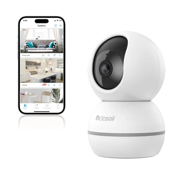 Inomhus säkerhetskamera, 5MP upplösning, 360° synvinkel,CS201-AW, EU-kontakt, 3,6 mm