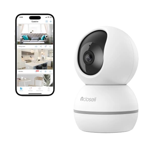 Inomhus säkerhetskamera, 5MP upplösning, 360° synvinkel,CS201-AW, EU-kontakt, 3,6 mm