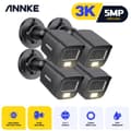 Miniatyrbillede 2 af 2: 3K Opløsning Udendørs Dome CCTV Kamera, IP67 Vandtæt, Natvision Op til 30m,Kugle Sort