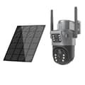 Miniatyrbillede 1 af 2: 8MP Dual Lens Solarsikkerhedskamera, Vandtæt, 12000mAh Batteri,WIFI Tilføj 128G-kort, EU stik