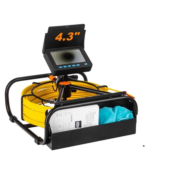 Rørbesigtelseskamera, 4,3" HD-skærm, optagelse på 16GB SD-kort, 12V batteri,50m, 17MM IKKE DVR