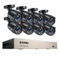 Miniatyrbild 1 av 2: Övervakningssystem med CCTV, 1080P upplösning, dag/natt-övervakning,8CH DVR x 8 Kameror, 1T