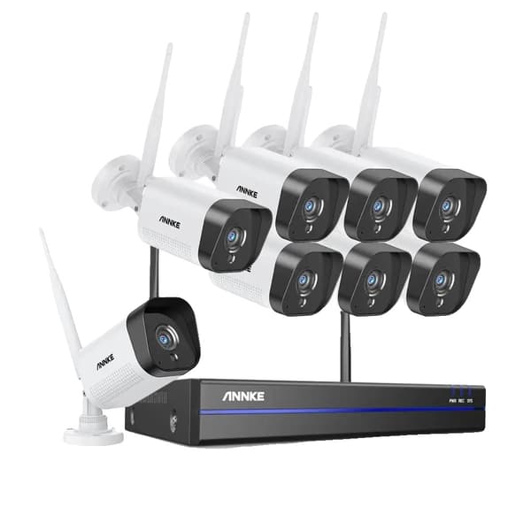 WiFi-videoövervakningssystem, 3MP-kameror, 5MP inspelningsupplösning,Ingen, 8ST Kameror