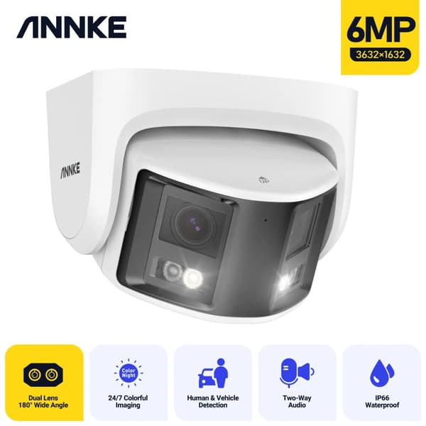 5MP PTZ Wifi Övervakningskamera, 20X Optisk Zoom, Tvåvägs Ljud,6MP Dual Lens-a