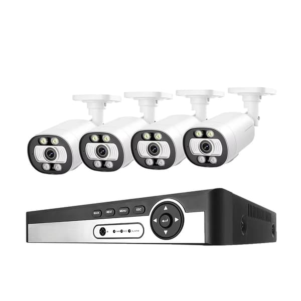 CCTV-kamerasystem, 8-kanals NVR, 5MP HD-video, tovejrslyd,1T, 8CH NVR 4 kameraer