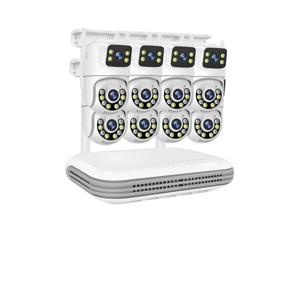 Trådløst CCTV-system, Kanal NVR, Dual Linse Kameraer, Nattesyn,Ingen, 8CH NVR og 8 kamera