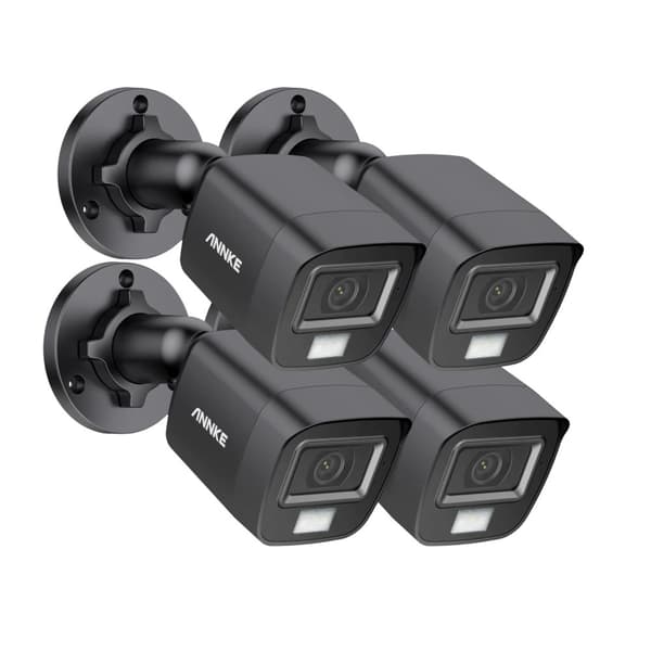 Sikkerhedskamera sæt, 5MP HD, IP67 vejrbestandig, indbygget mikrofon,4 Pcs Kamera-a