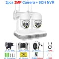 Miniatyrbillede 2 af 2: 8CH NVR-system, 3MP opløsning, understøttelse af flere kameraer, fjernovervågningsmulighed,Ingen, 8CH NVR x 2 Cam 3MP