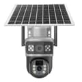 Miniatyrbillede 1 af 2: Udendørs sikkerhedskamera, 4G-forbindelse, 360° synsvinkel, dual linse system,4G kamera 256GB-B