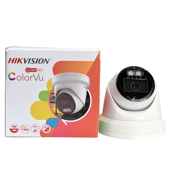 Hikvision IP-kamera, 8MP opløsning, farve natvision,8 MP hvid, 2,8 mm