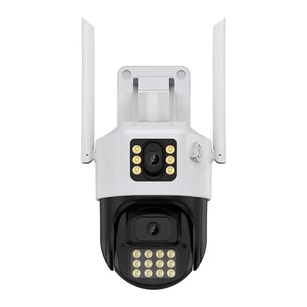6MP WiFi PTZ Säkerhetskamera, Mänsklig Detektion, Dubbel Ljuskälla,VIT
