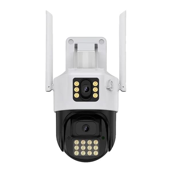 6MP WiFi PTZ Säkerhetskamera, Mänsklig Detektion, Dubbel Ljuskälla,VIT