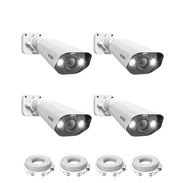 Bullet POE-kamera, Smart Menneske Køretøjsdetektion, Farve Natvision,5MP 4PK
