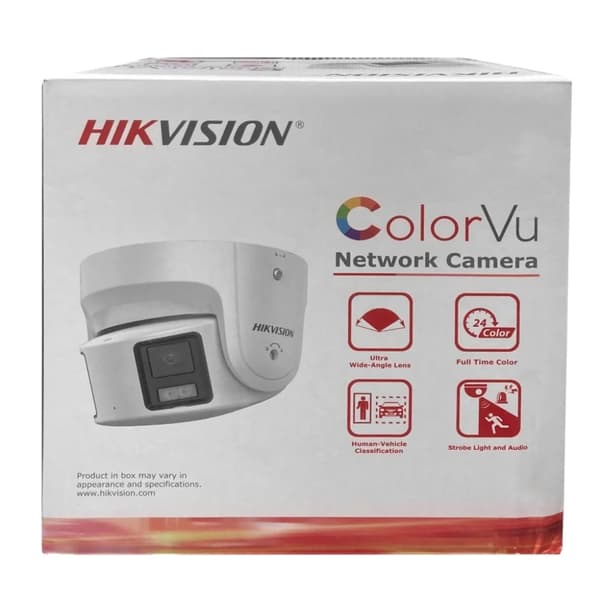Hikvision ColorVu Netværkskamera, 8MP Opløsning, Indbyggede Lydfunktioner,Original 8MP hvid, 4 mm