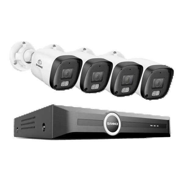 3MP PoE Sikkerhedskamera System, 8CH NVR, Nattesynsfunktion,8CH 6Stk Kamera, Ingen