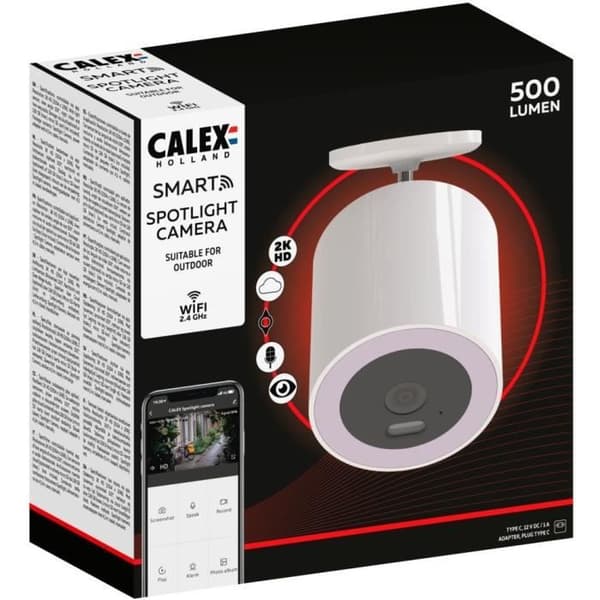 Smart projektorkamera - CALEX - WiFi - 5 års batterigaranti