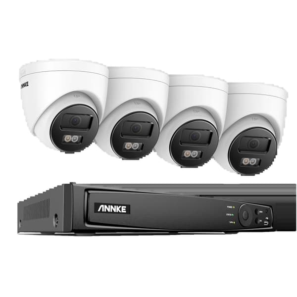 Sikkerhedskamera system, 4K Ultra HD opløsning, PoE teknologi, Ingen, 4 stk 4MM kamera