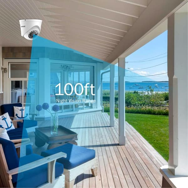 Säkerhetskamerasystem, 1080P Live-streaming, IP66 Väderbeständig,8CH 4st Kamera, 4T