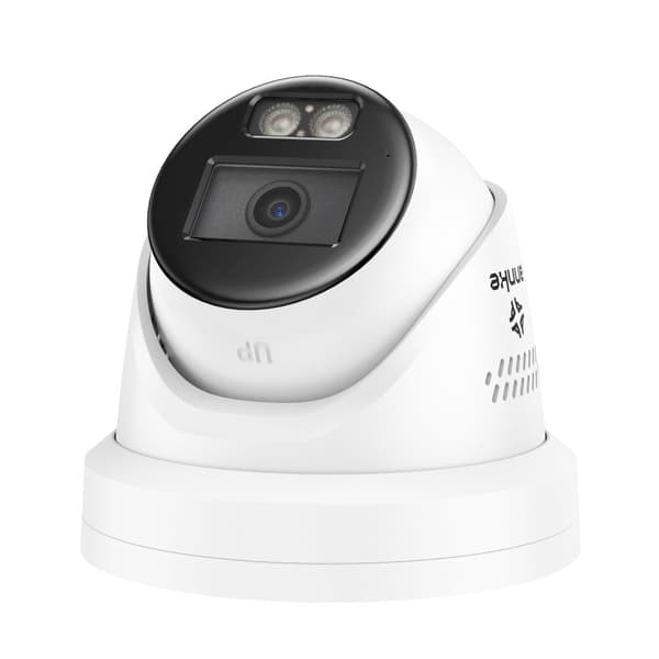 8MP Turvakamera, Täysivärinen Yöllinen Näkö, AI Ihmis-/Ajoneuvotunnistus,Valkoinen